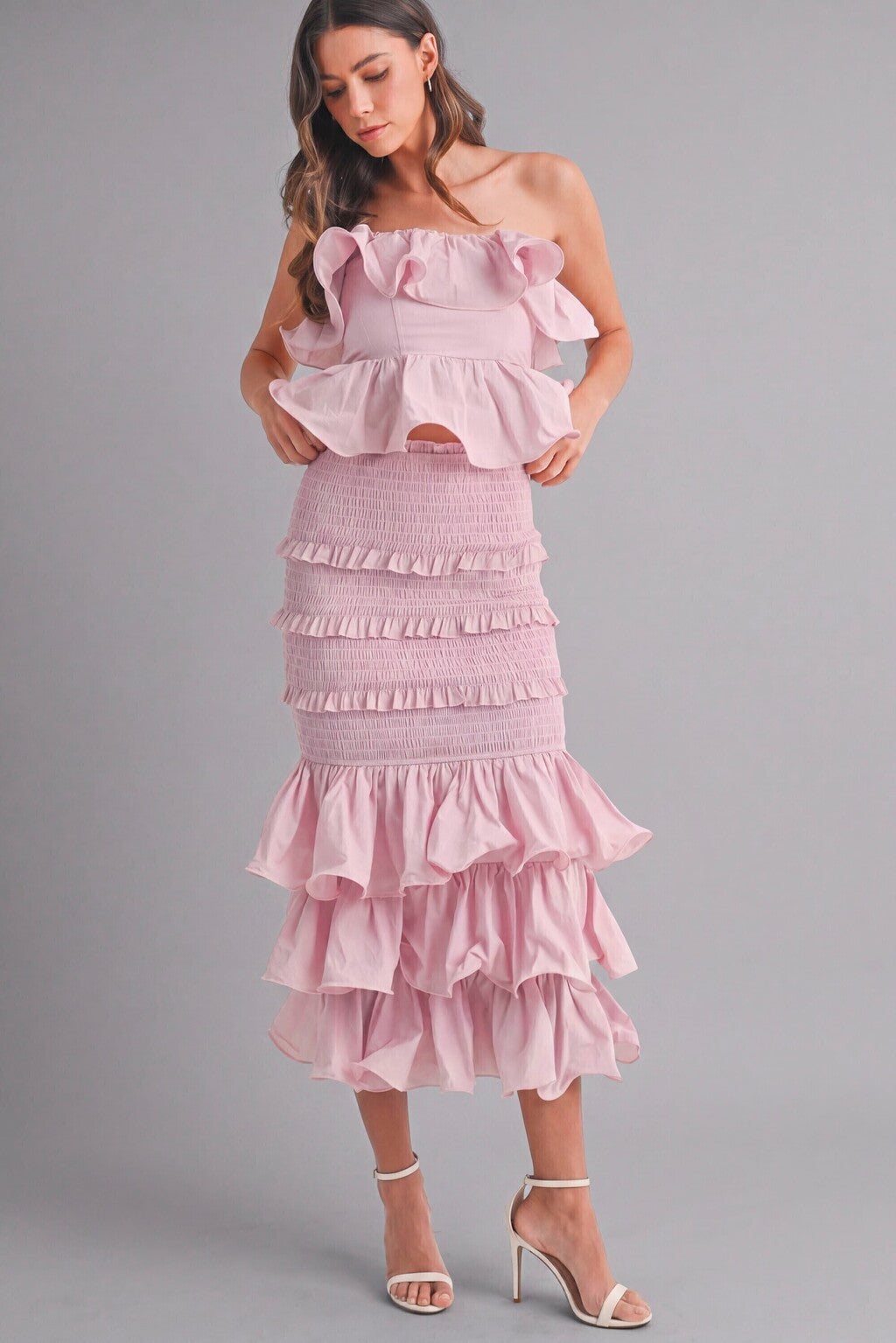Conjunto ruffled glam detalle angular