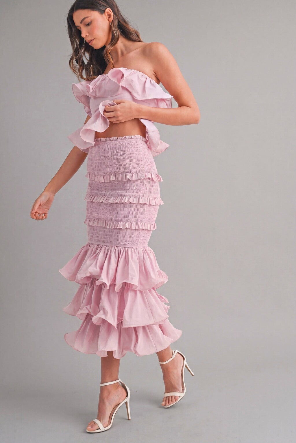 Conjunto ruffled glam detalle inferior