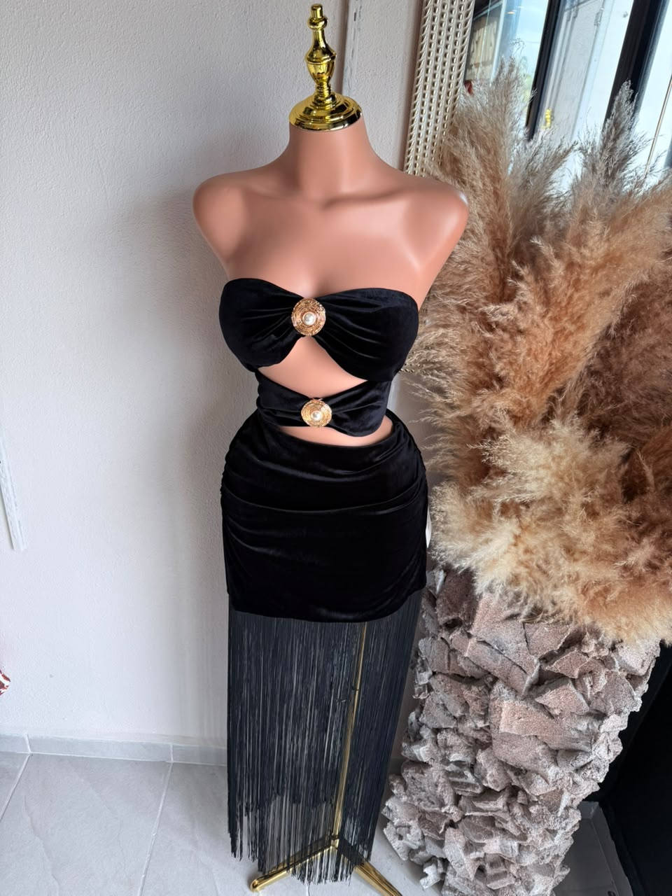 Vestido 252102 detalle de escote