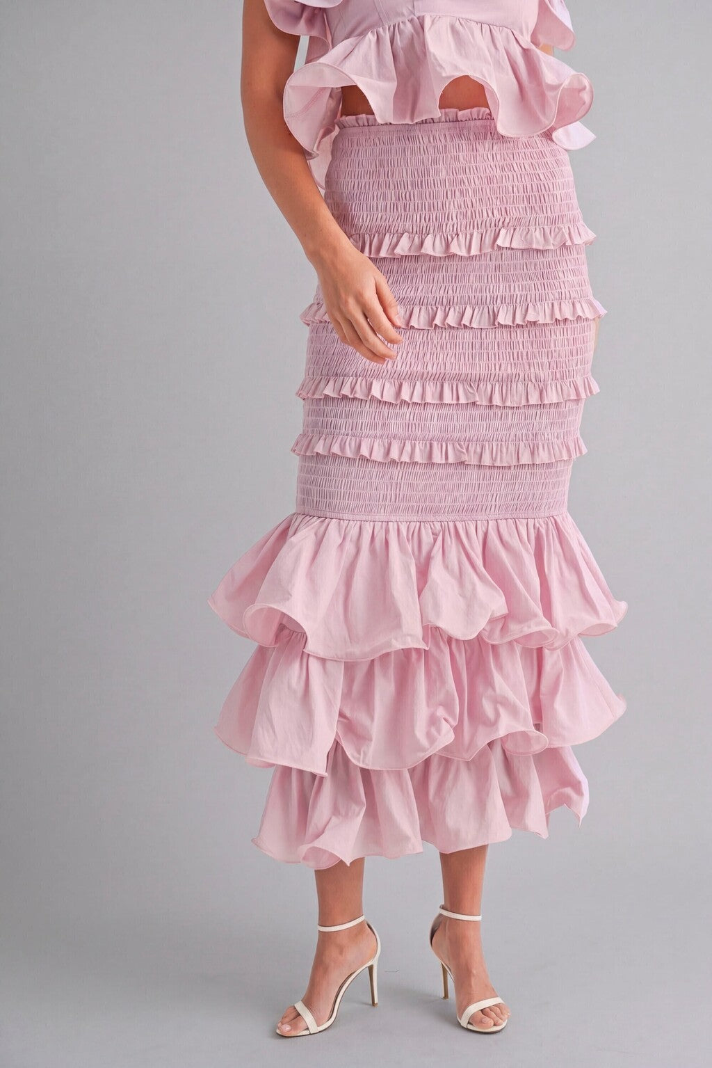 Conjunto ruffled glam detalle de volantes