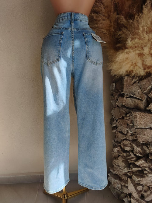 Pantalón Jeans Distressed Azul 261310 imagen 2 MB Mayte Barrera