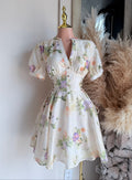 Vestido Floral Blanco de Manga Corta 261484 imagen 1 MB Mayte Barrera