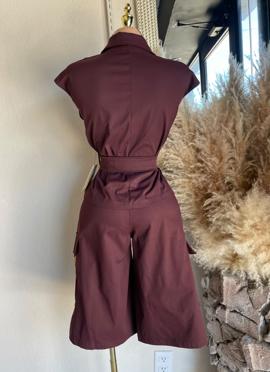 Set Sastre de Short Color Vino 261492 imagen 2 MB Mayte Barrera
