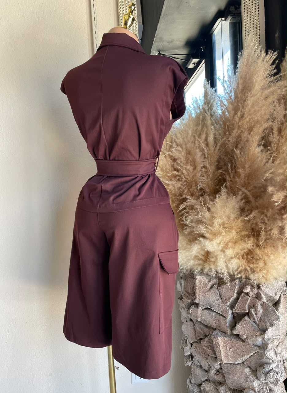 Set Sastre de Short Color Vino 261492 imagen 4 MB Mayte Barrera