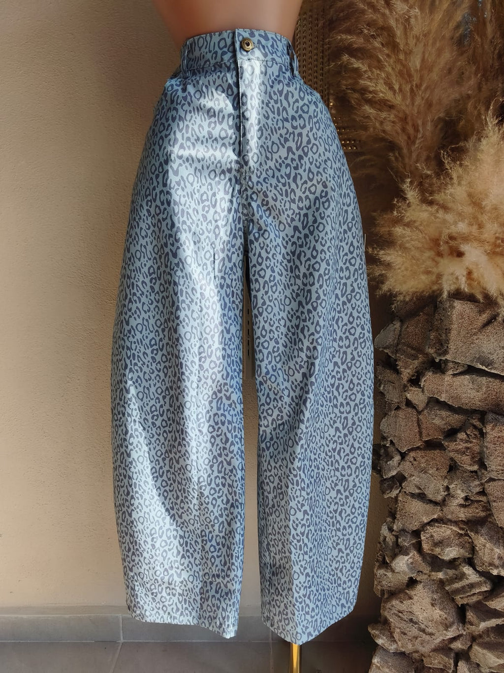 Pantalón Estampado Azul de Pierna Amplia 261505 imagen 1 MB Mayte Barrera