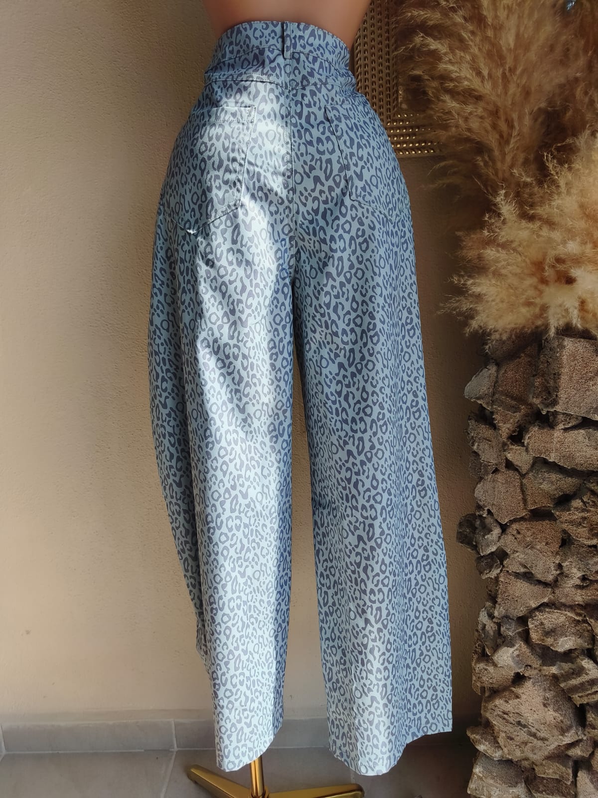 Pantalón Estampado Azul de Pierna Amplia 261505 imagen 2 MB Mayte Barrera