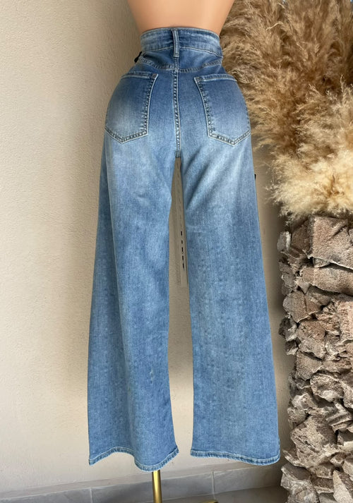 Pantalón Jeans Wide Leg con Brillos 261696 imagen 2 MB Mayte Barrera
