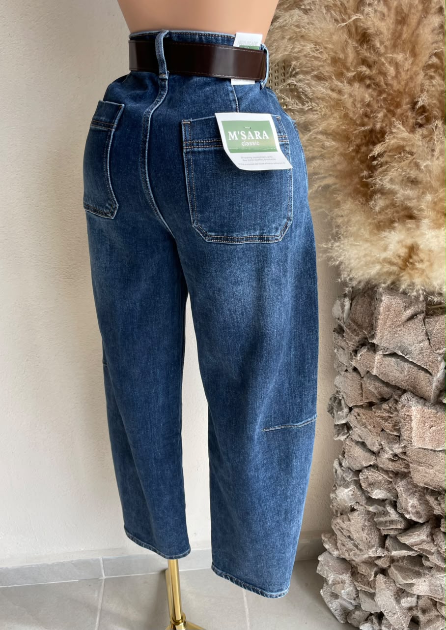 Pantalón Jeans Barrel Azul 261750 imagen 4 MB Mayte Barrera