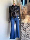 Pantalón Jeans Flare Azul Oscuro 261751 imagen 1 MB Mayte Barrera