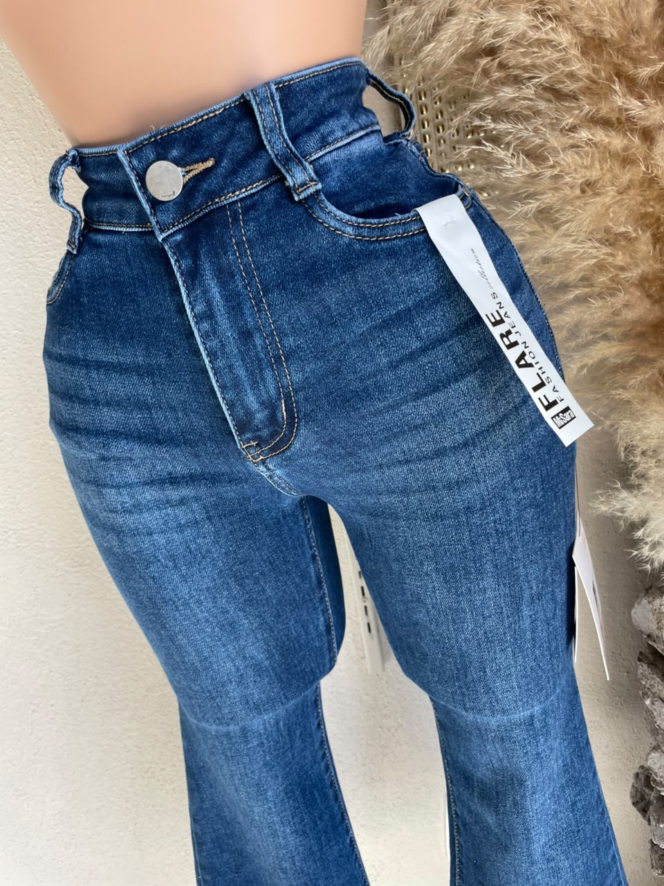 Pantalón Jeans Flare Azul Oscuro 261751 imagen 3 MB Mayte Barrera