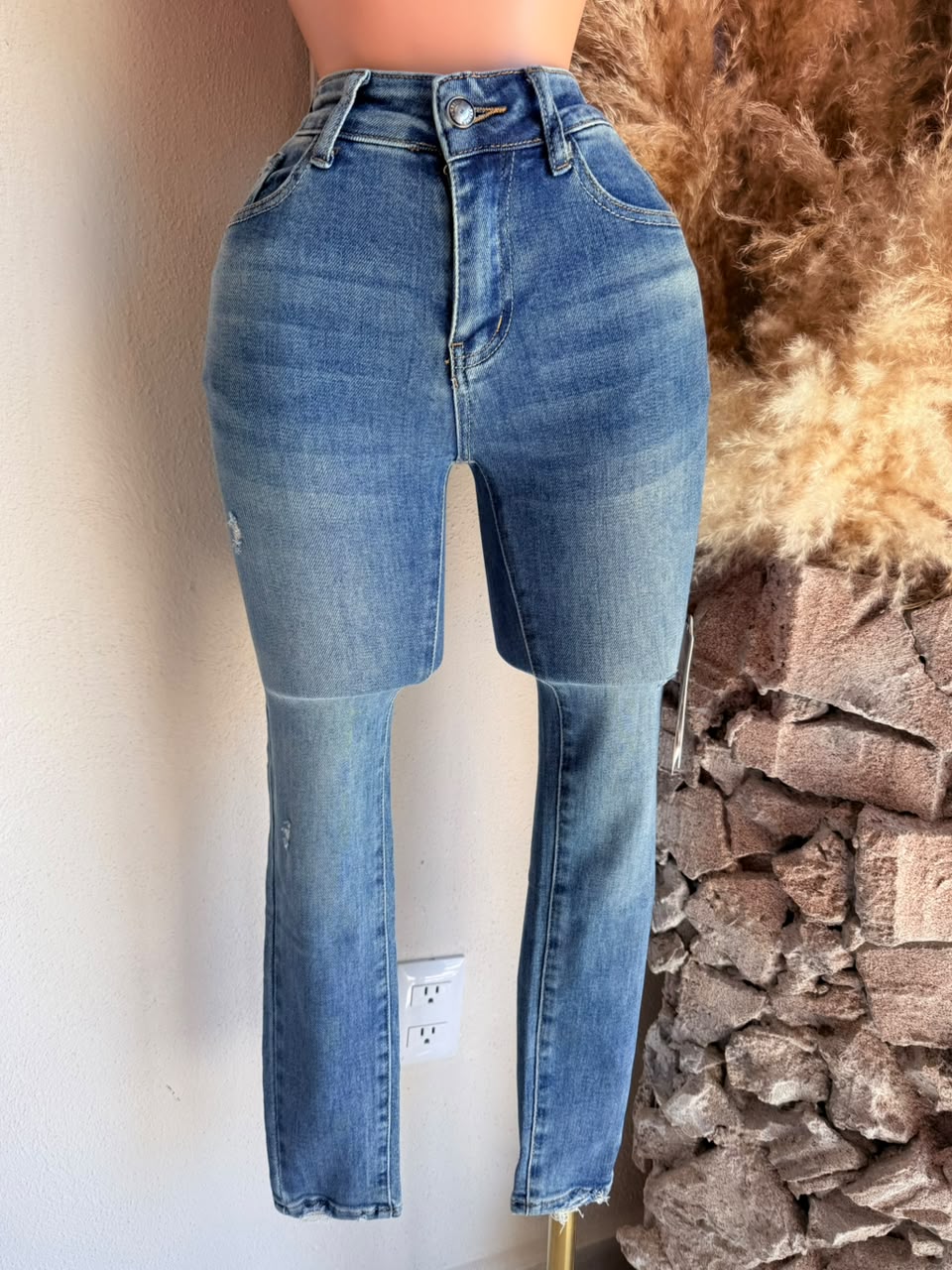 Pantalón Jeans Azul Tiro Alto 261756 imagen 1 MB Mayte Barrera