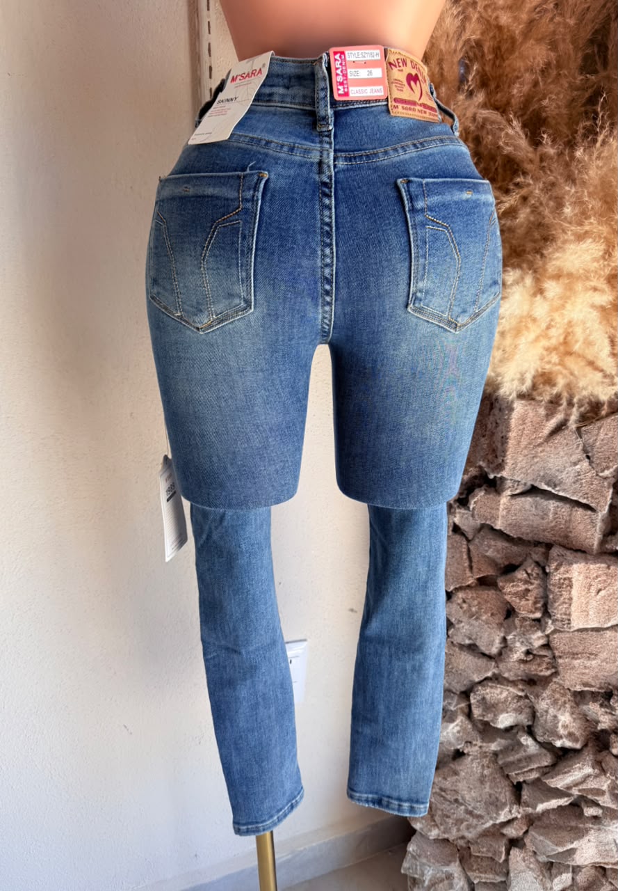 Pantalón Jeans Azul Tiro Alto 261756 imagen 2 MB Mayte Barrera