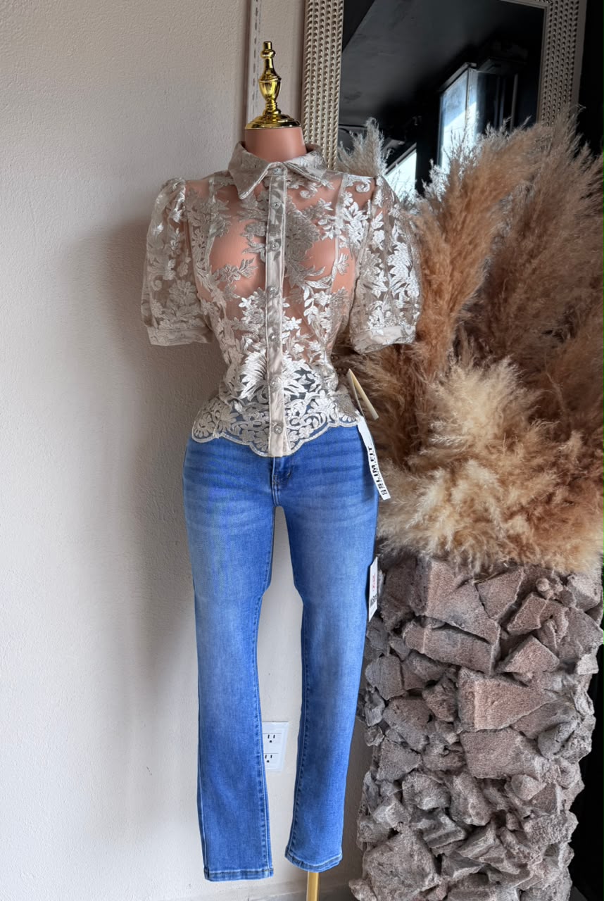 Blusa perla look completo MB Mayte Barrera