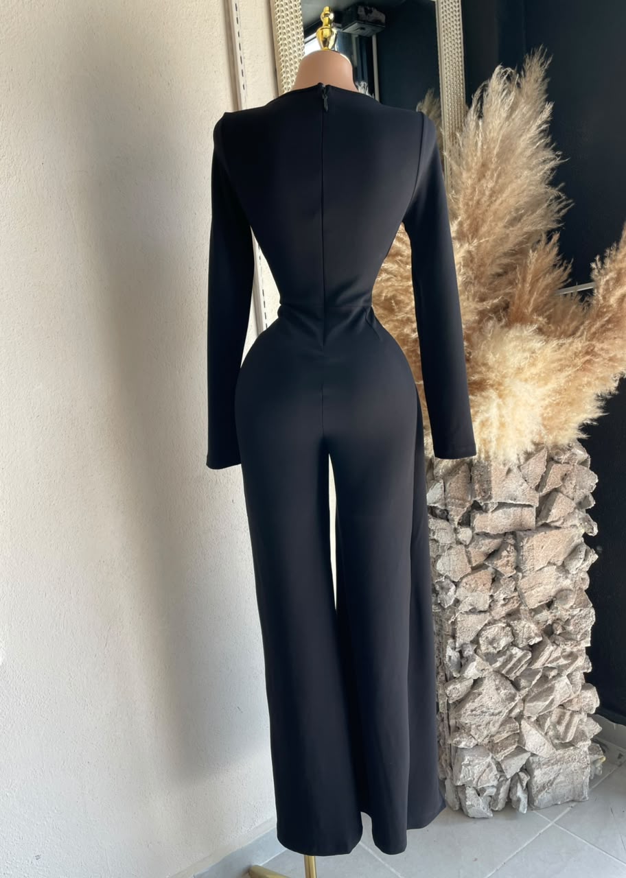 Jumpsuit negro 261966 detalle lateral