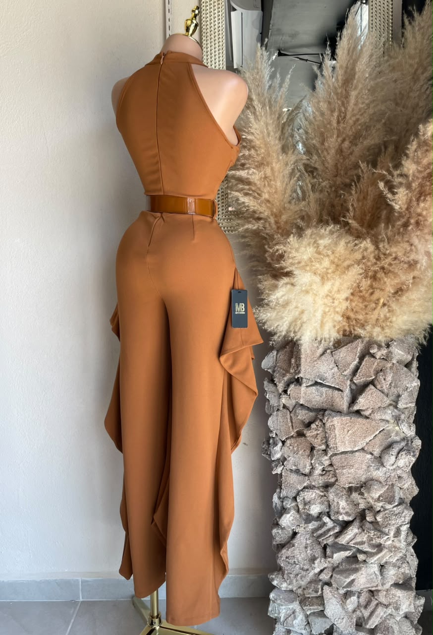 Jumpsuit coñac 261967 silueta completa