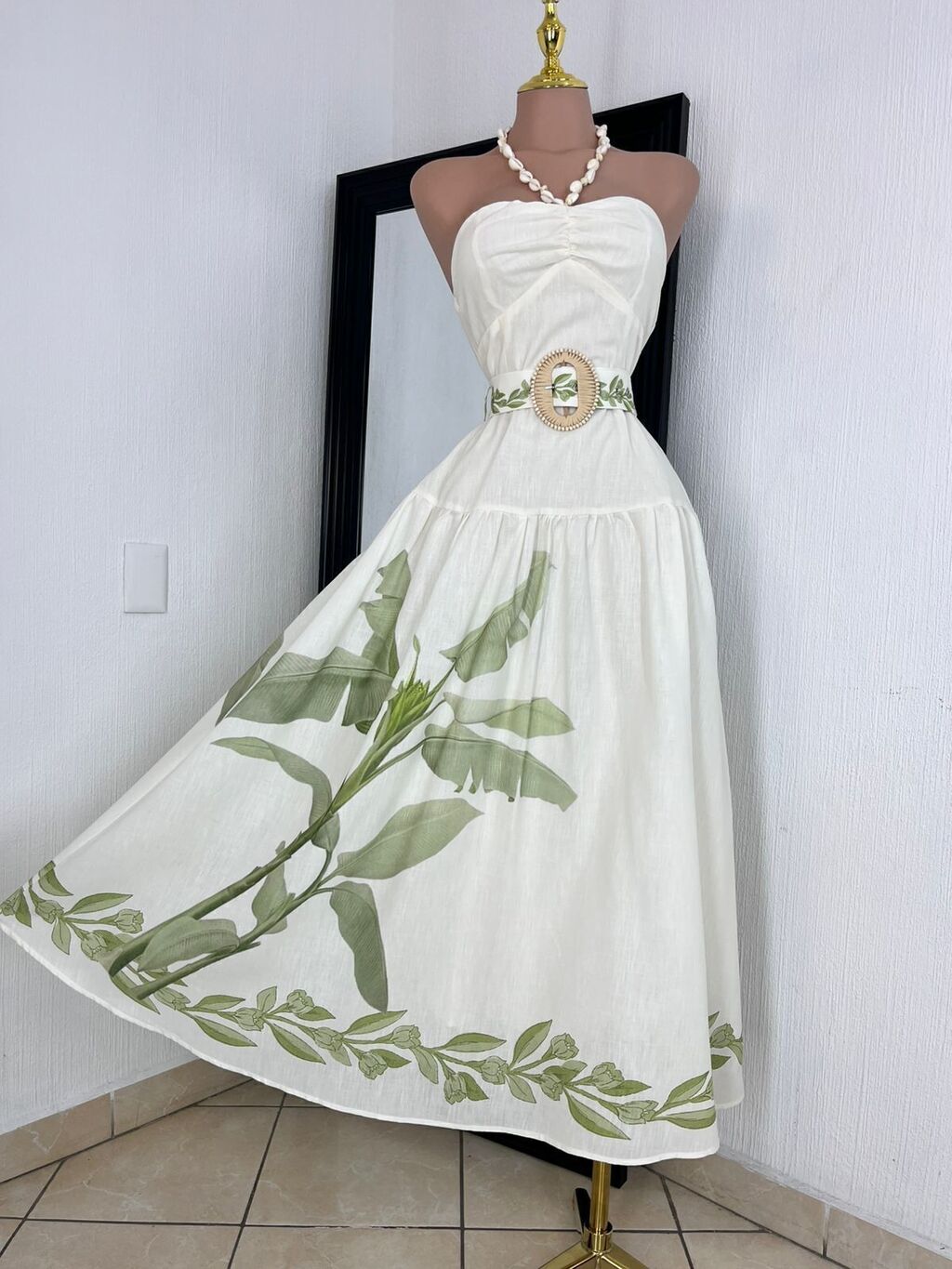 Vestido Maxi Tropical Ivory 261059