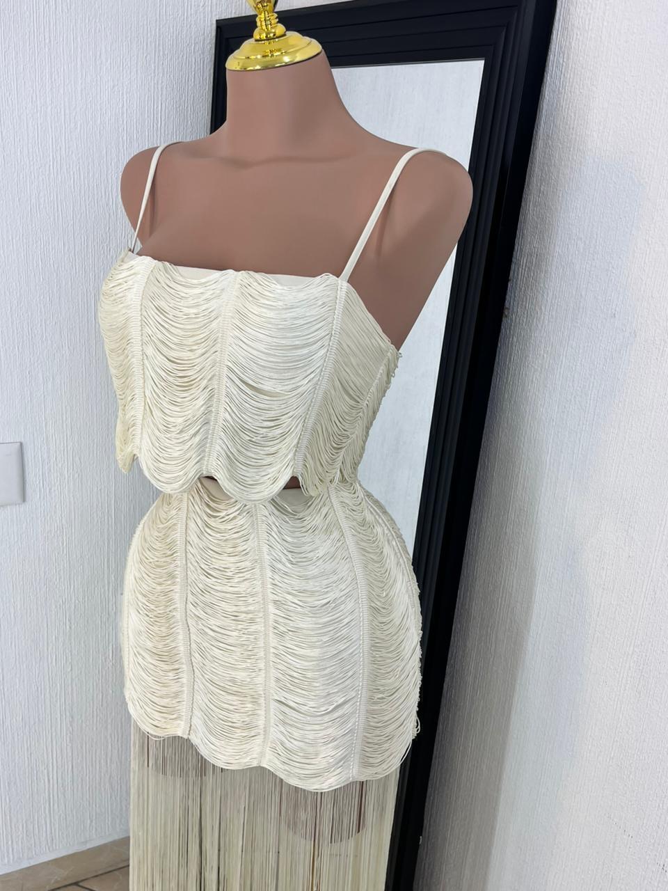 Set Elegancia Ivory con Flecos 261052