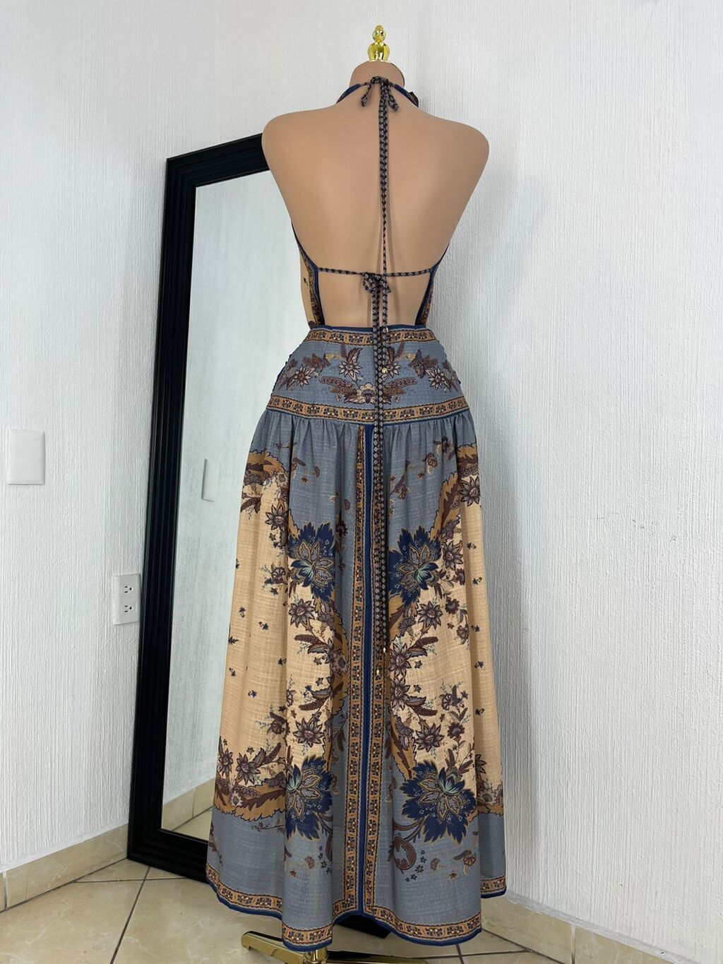 Vestido Maxi Bohemio Azul Arena 201088