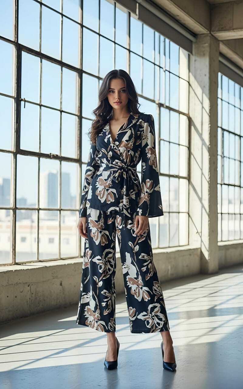 Set blusa y pantalón de rayón y nylon 252016
