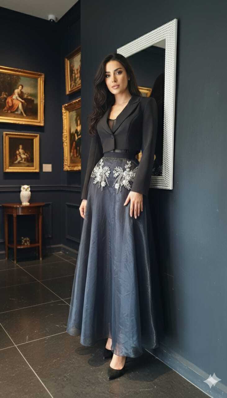 Vestido elegancia comodidad detalle de acabado premium