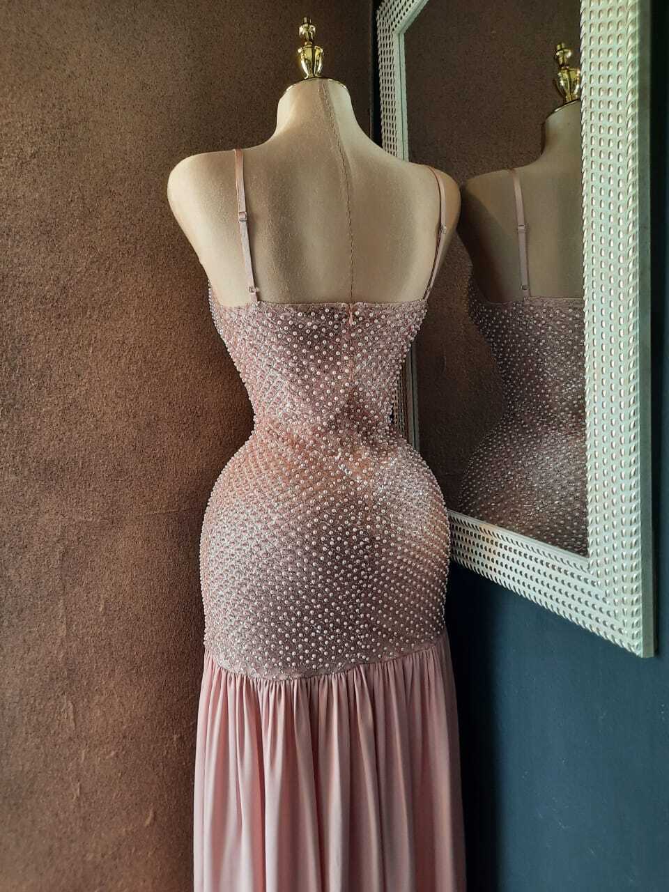 Vestido de gala Aurora con pedrería 252174 252175