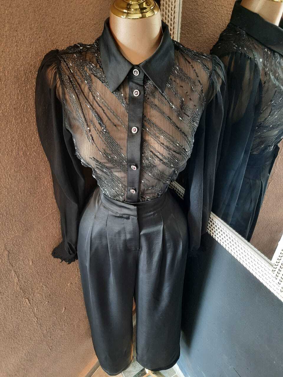 Set negro blusa y pantalón 252305