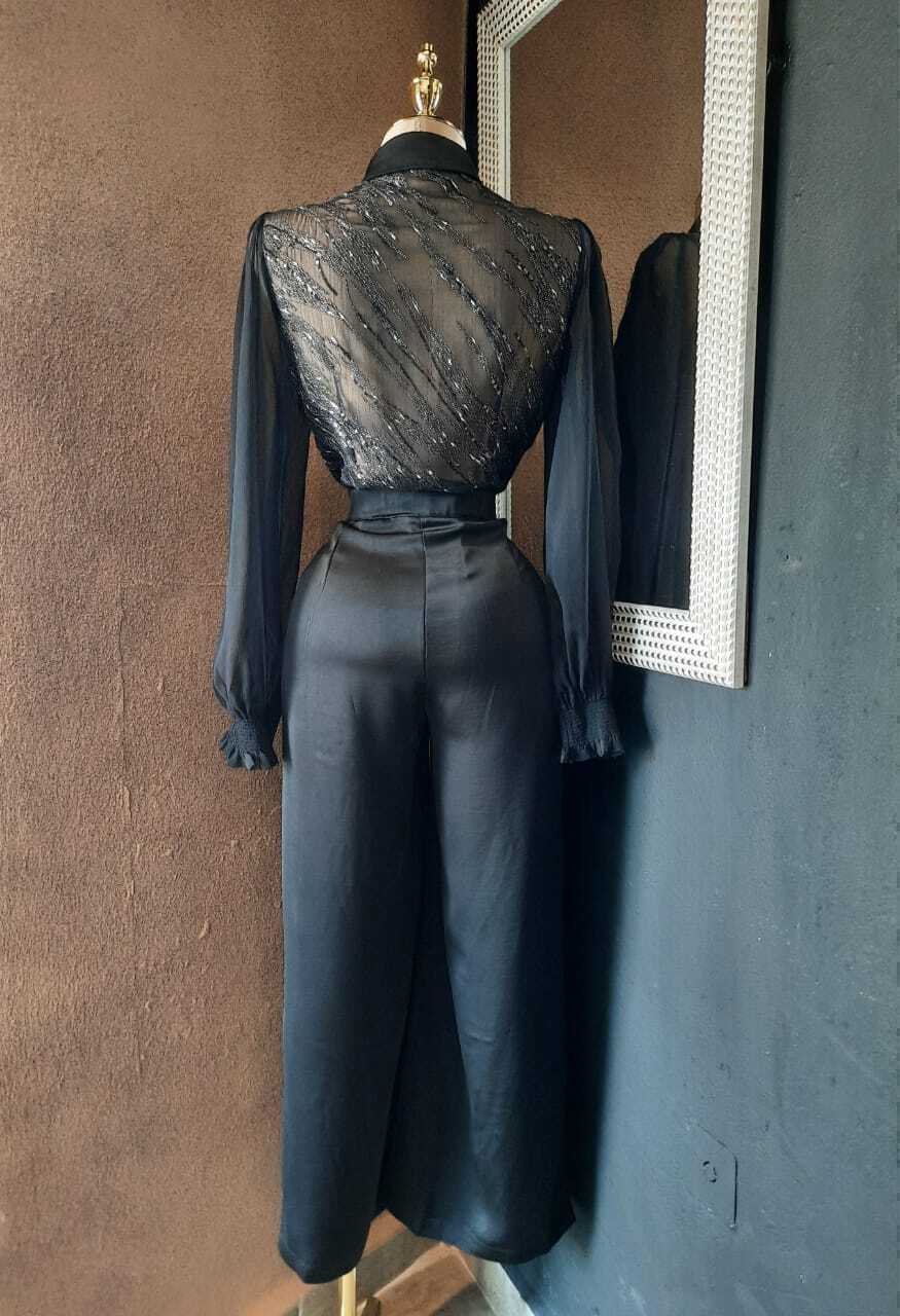Set negro blusa y pantalón 252305