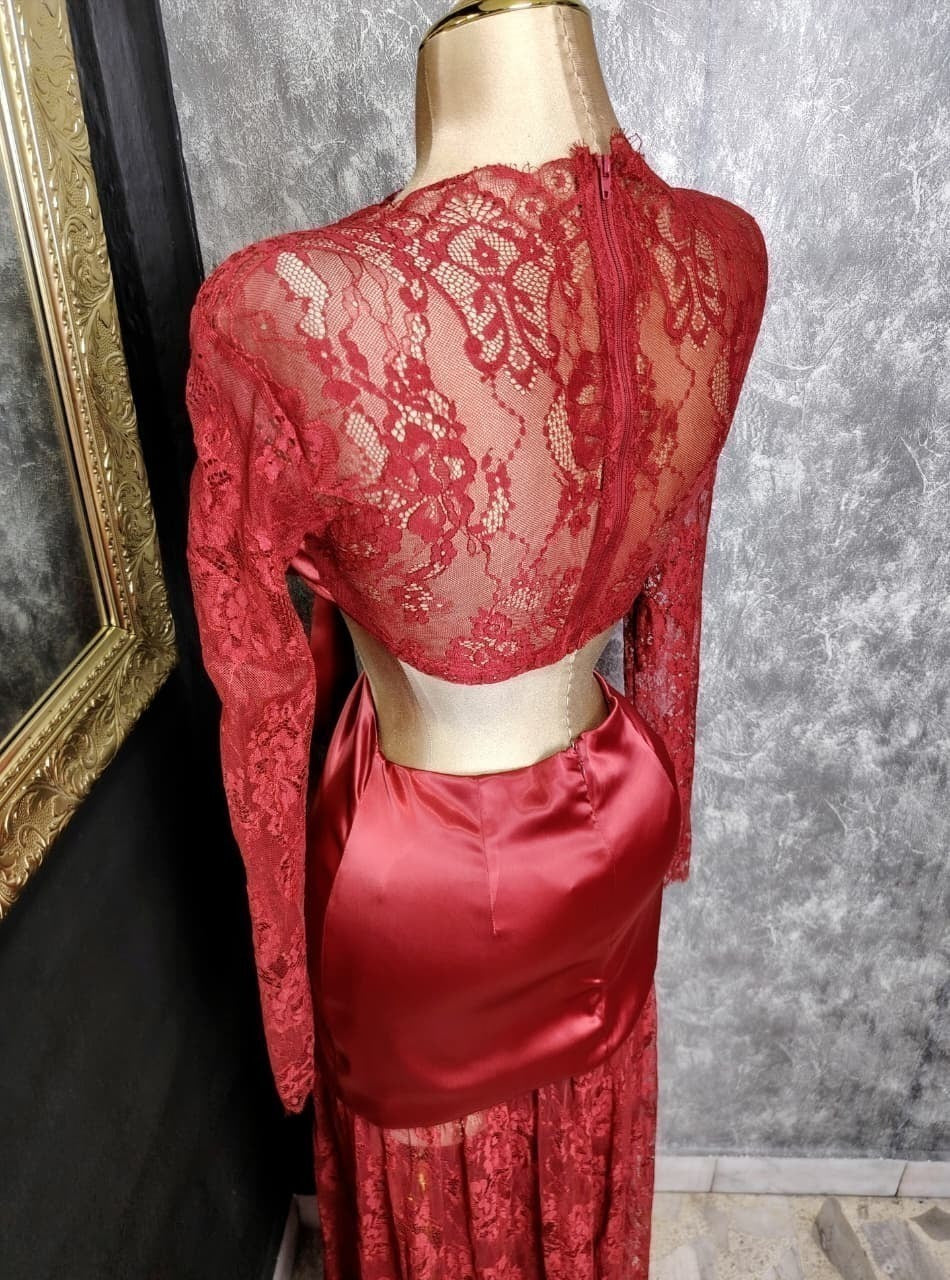 Vestido gala 260069 look completo MB Mayte Barrera