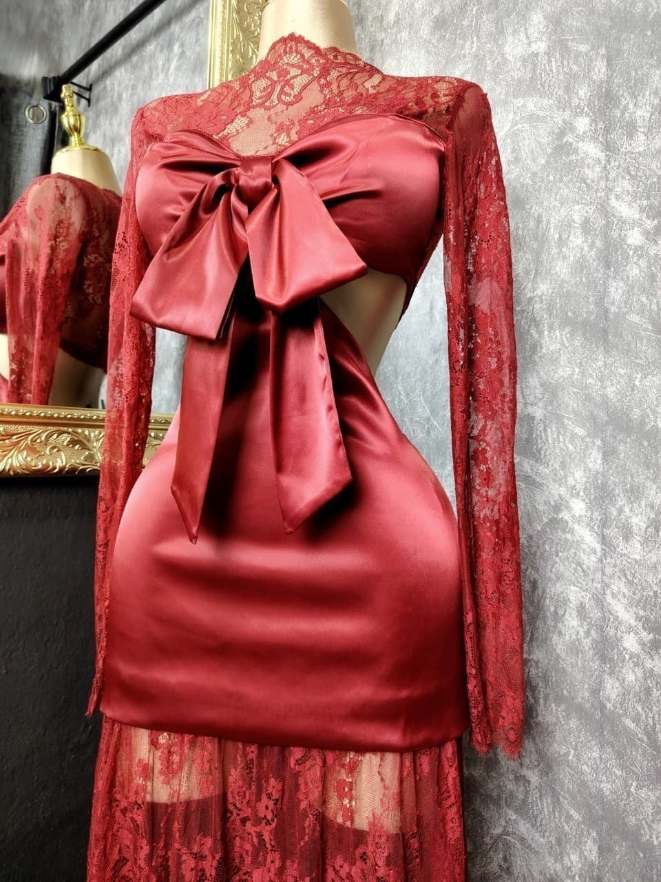 Vestido gala 260069 vista trasera MB Mayte Barrera