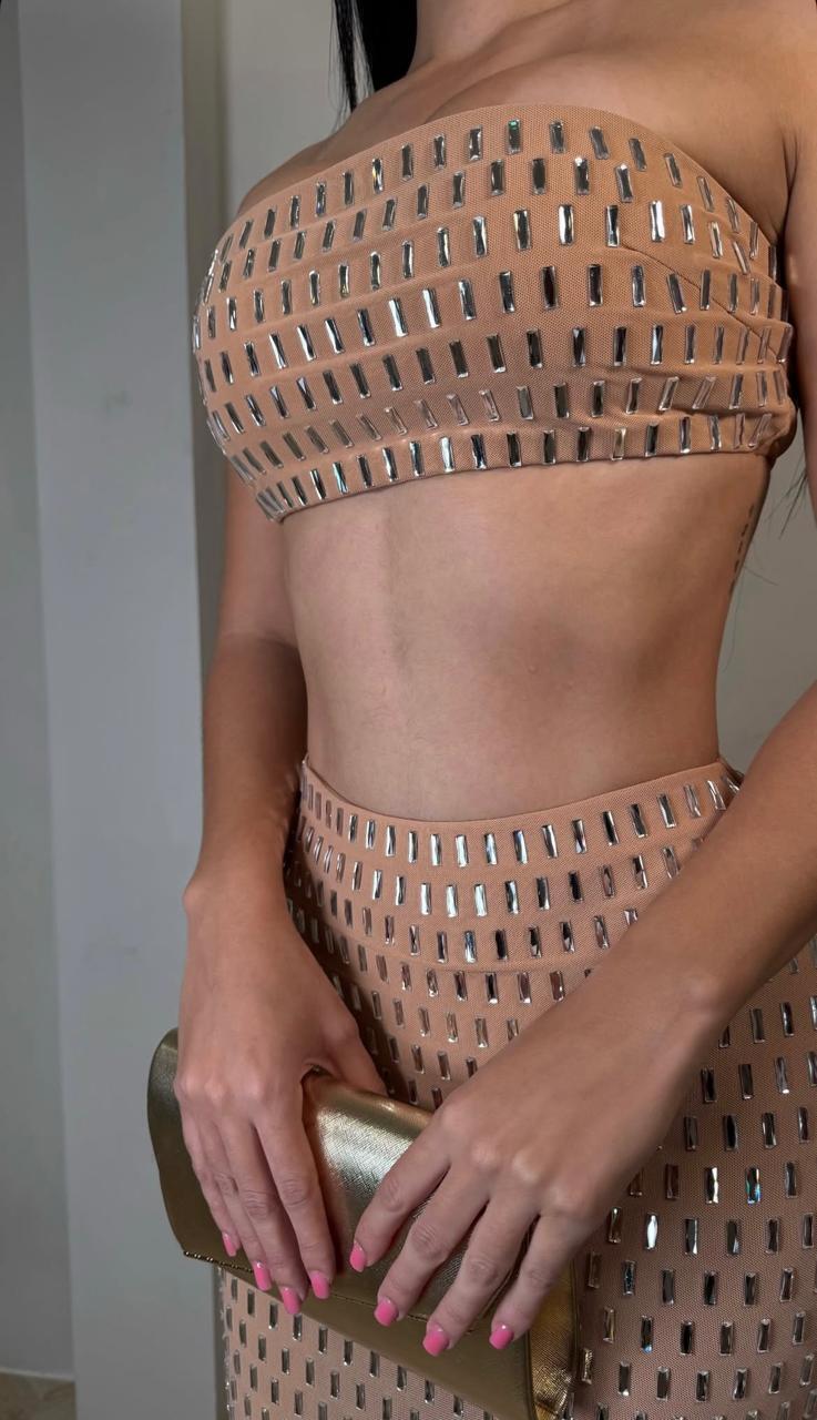 Set glimmer nude look de noche completo