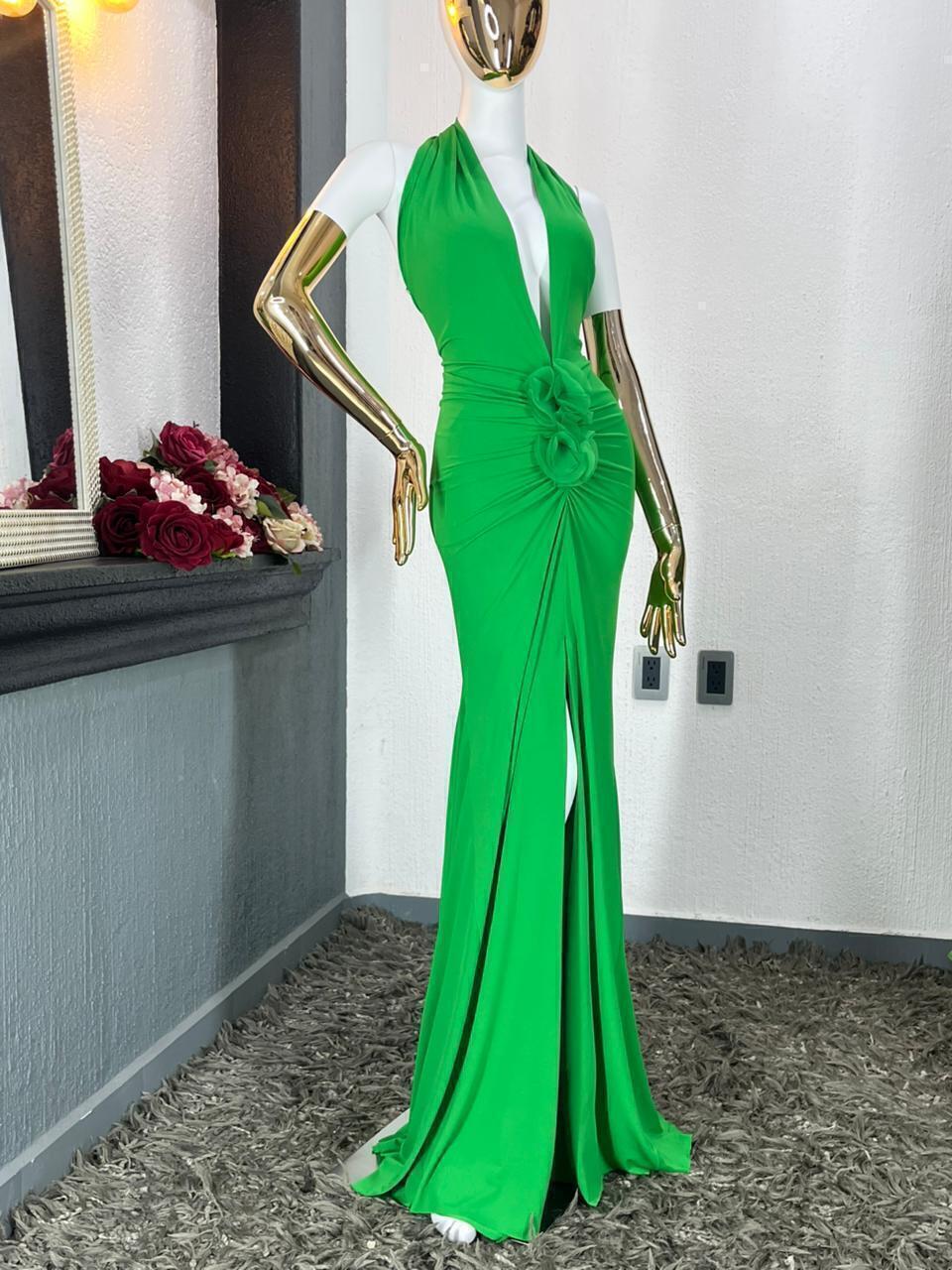 Vestido gala 260250 detalle lateral MB Mayte Barrera