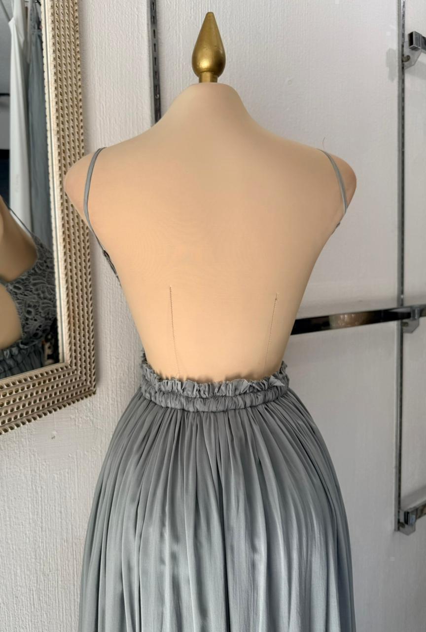 Vestido maxi boho chic detalle de bordado
